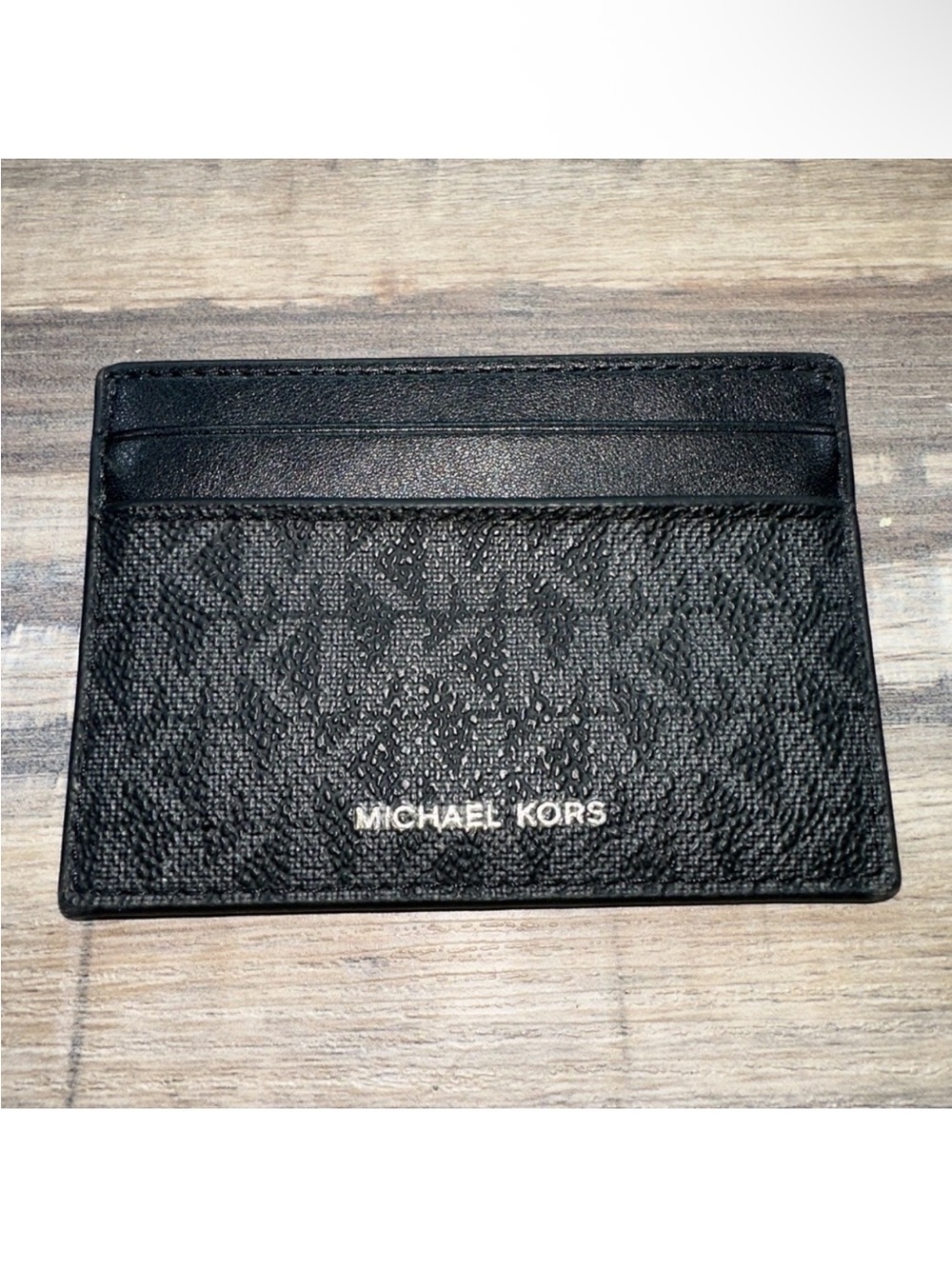 Michael Kors Black Signature MK Slim Card Holder